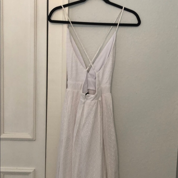 White Eyelet High Low Dress - Picture 4 of 6
